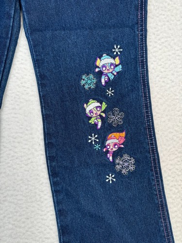 Vintage 2001 Powerpuff Girls Jeans Youth M (7/8) Embroidered Logo - Picture 4 of 14
