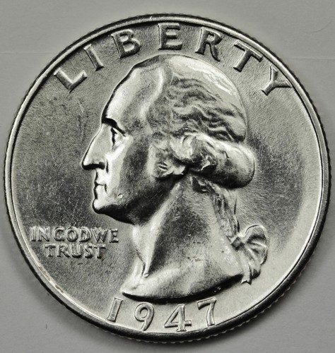 1947-d Washington Quarter.  Nice B.U.  86675   (Inventory A)