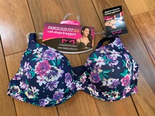 Maidenform Fabulious Fit Women T-Shirt Bra Size 34C Style 7543 Dahlia Flora mult
