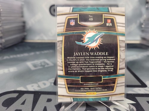 2021 Select Concourse Jaylen Waddle #48 RC Dolphins - Picture 2 of 2
