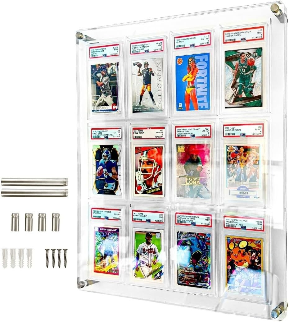 Graded Trading Card Display Case 12 Acrylic Sport Baseball PSA