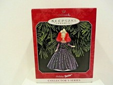HALLMARK KEEPSAKE ORNAMENTS - HOLIDAY BARBIE - 6TH IN HOLIDAY BARBIE SERIES