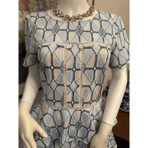 Gianni Bini Blue Tiered Ruffle Dress Size 6 - Picture 3 of 10