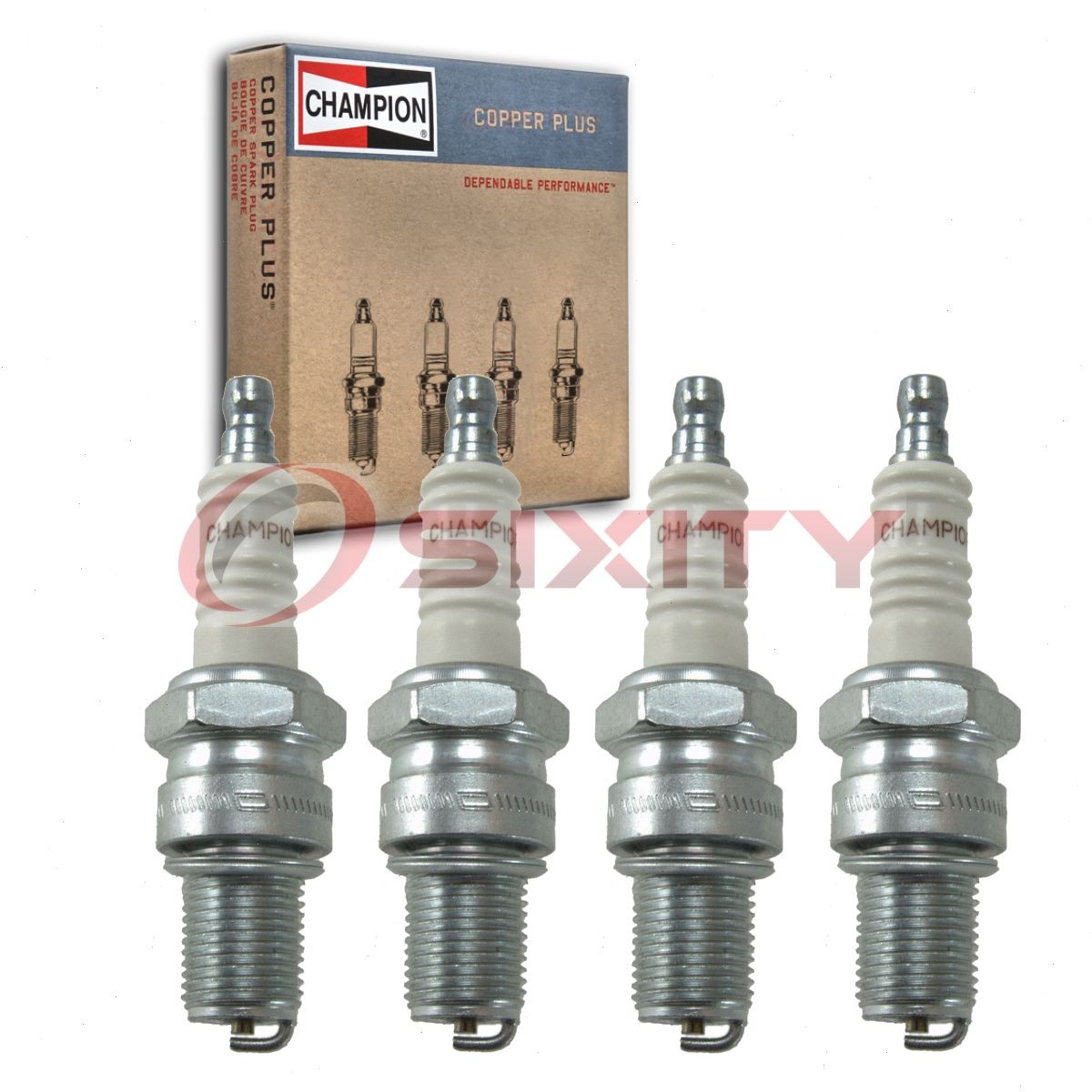 4 pc Champion Copper Plus Spark Plugs for 1962-1969 Abarth Simca 1.3L 2.0L bt
