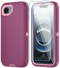 Phone Case for iPhone 16e Case  iPhone 17e Case with HD Screen Protector, Heavy