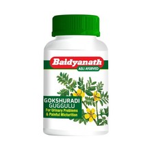 Baidyanath Gokshuradi Guggulu - 80 Tablets  Ayurvedic Formula for Kidney  Urin