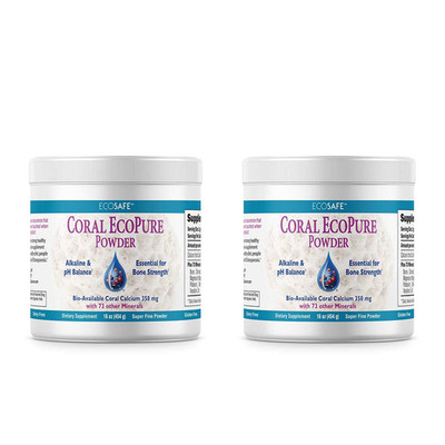 Coral White Ecopure Coral Calcium Powder Trace Minerals - 16 Ounces