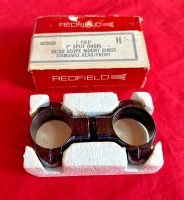 Vintage Redfield 1  High Split Rings #522610 JR/SR Scope Rings - New Old Stock!
