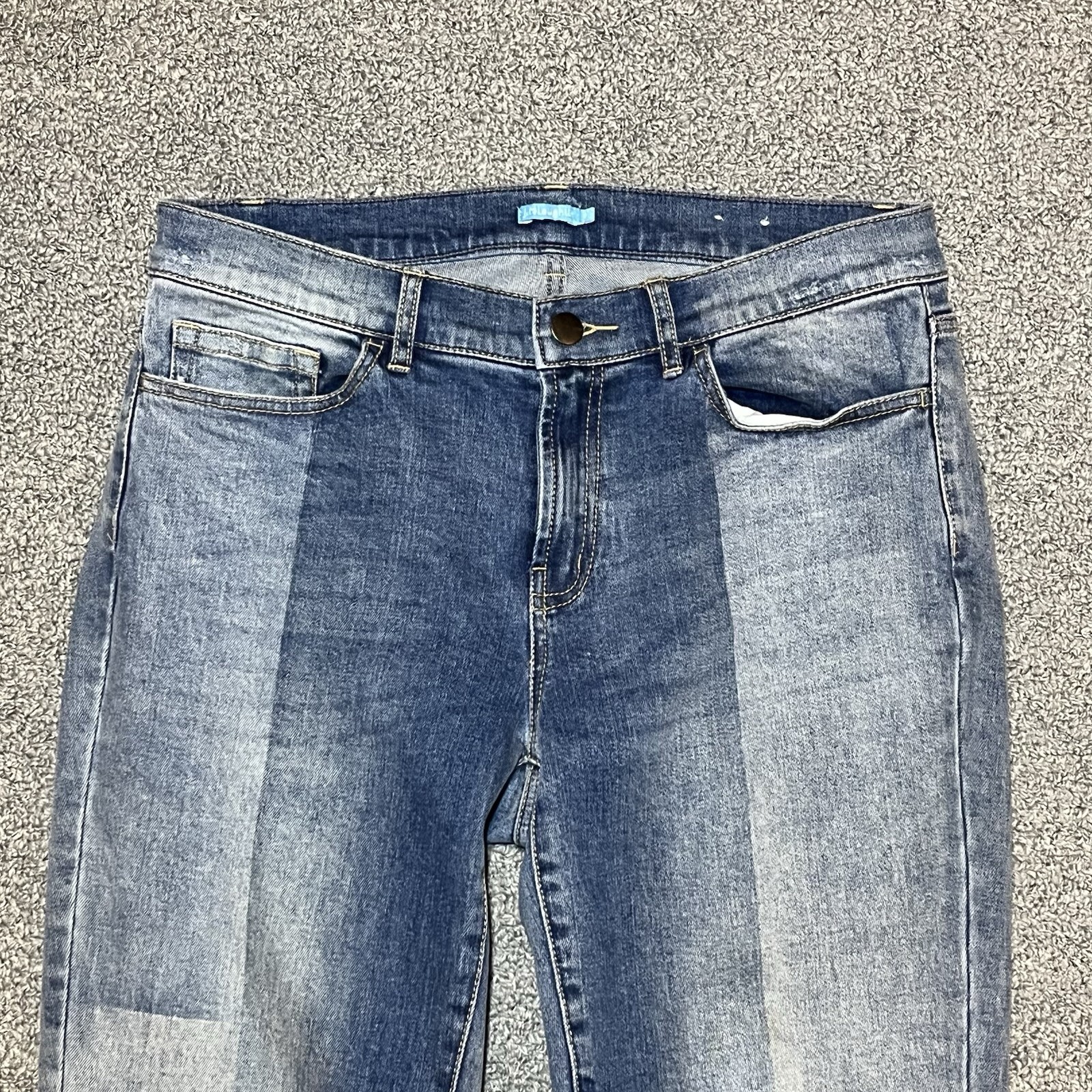 J. McLaughlin Jaycie Patchwork Two Tone Jeans Wom… - image 2