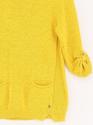 White Stuff Women's Jumper UK 12 Yellow Linen with Cotton, Nylon Pullover - Bild 4 von 5