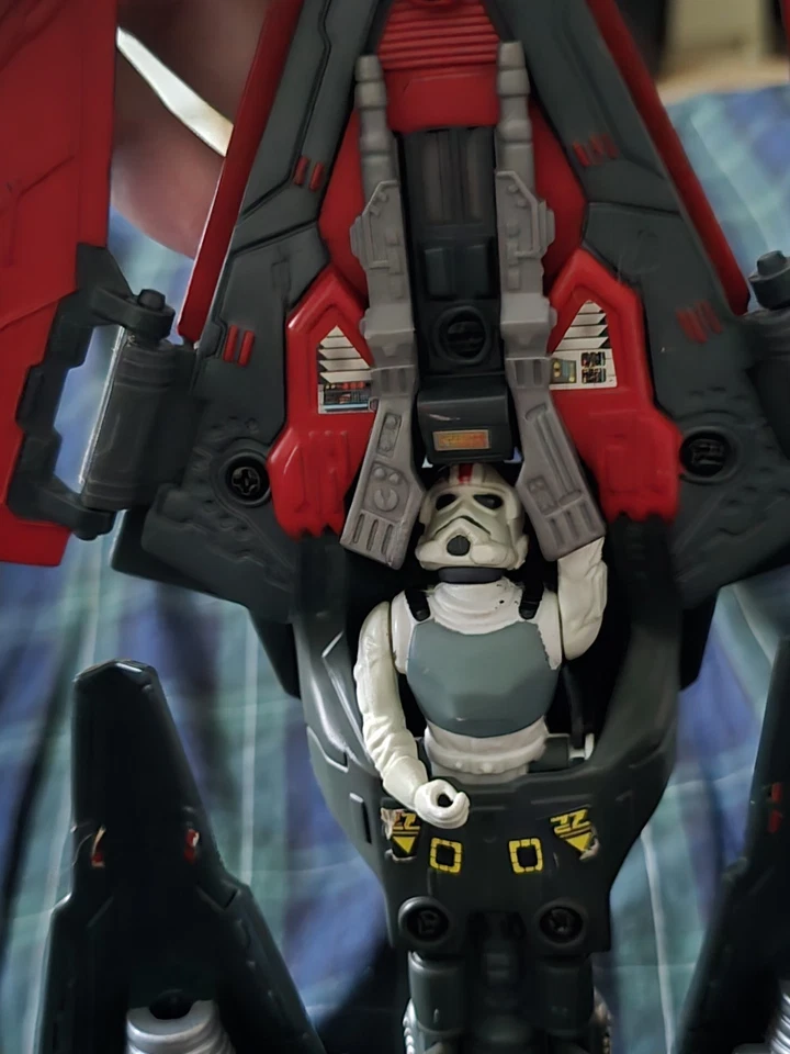 Star Wars Transformers Imperial V-Wing Starfighter Clone Pilot Mech Hasbro 2006 Foto 3 de 4