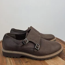 Kenneth Cole Shoes Mens Size 5 Brown Double Monk Strap Casual Dress KCN451