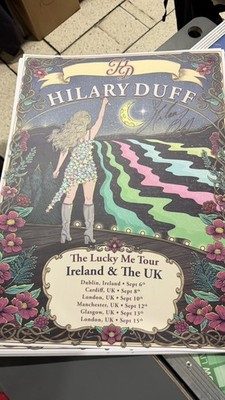 Hilary Duff Autographed ''Lucky Me'' Tour Ireland & UK Concert Dates Poster 2026 