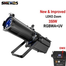 SHEHDS 350W RGBWAUV LED Optical Zoom LEKO Profile Spotlight DMX Spot Stage Light