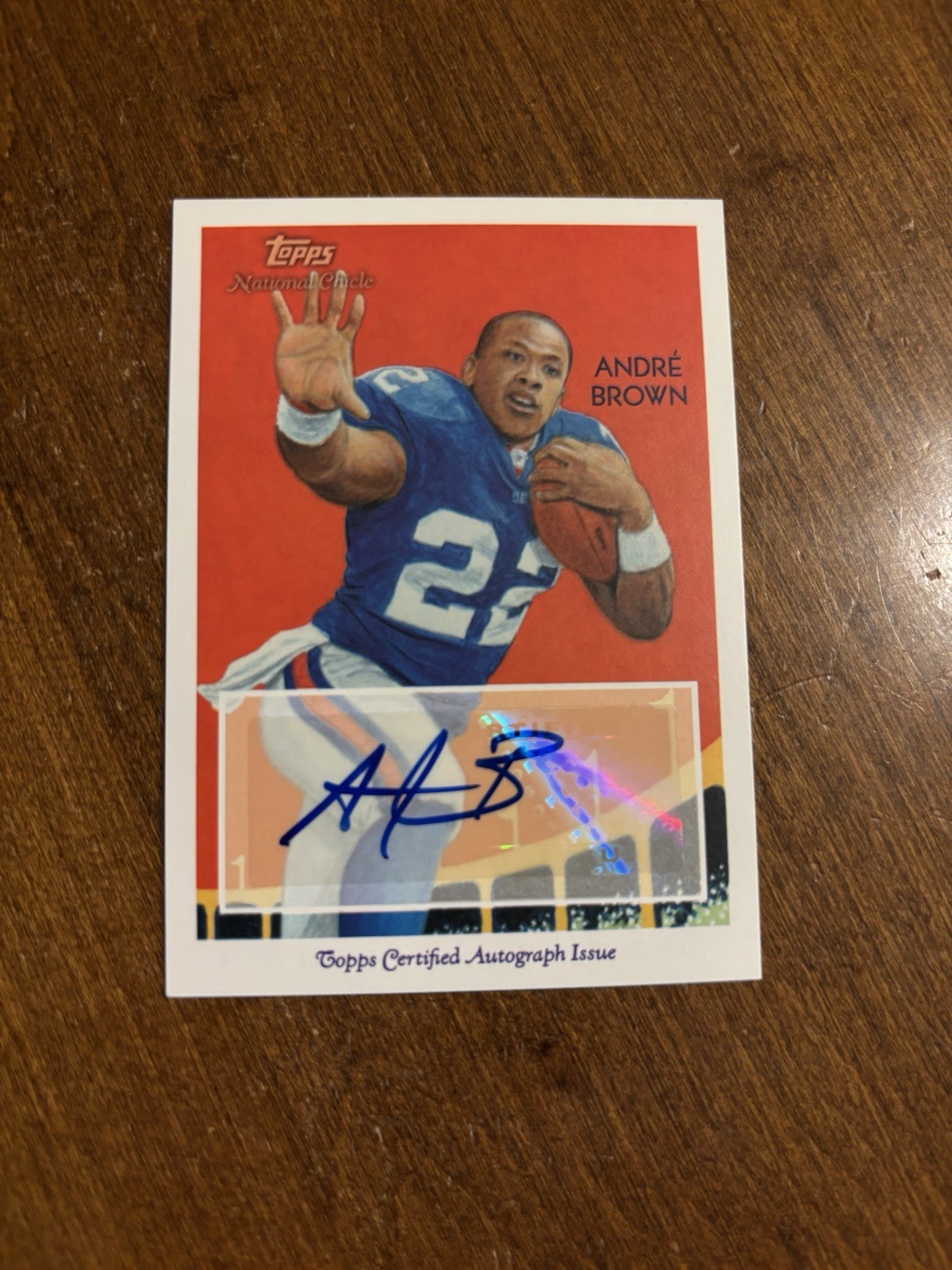 Andre Brown 2009 Topps National Chicle Rookie Auto NCA-AB Giants Wolfpack RC