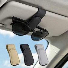 Sunglass Holder for Car Visor Magnetic Leather Visor Sunglasses Clip Eyeglass...