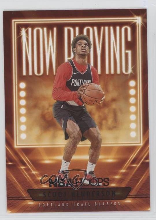 2023-24 Panini NBA Hoops Now Playing Scoot Henderson #15 17md