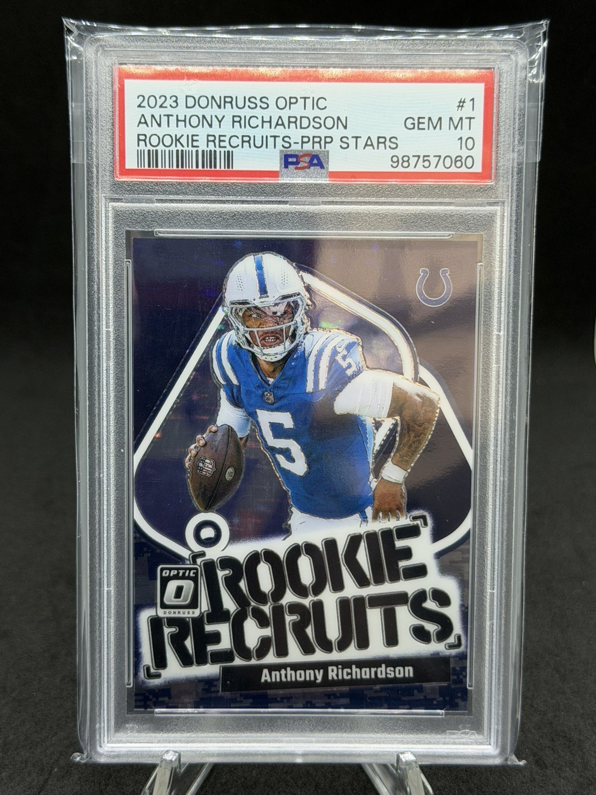 2023 Donruss Optic - Anthony Richardson Rookie Recruits Purple Stars /25 PSA 10