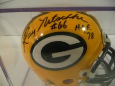 RAY NITSCHKE GREEN BAY PACKERS #66 H.O.F. '78 AUTOGRAPHED MINI HELMET
