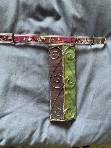 Kaleidoscope Purple Stained Slag Glass-in Original Box