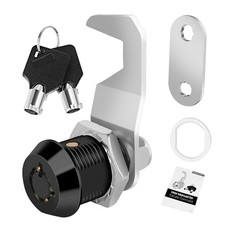 Cylinnda Lucchetto Cassetta degli Attrezzi Nero con Chiavi, Serrature per Armadio, Lucchetto a Cam Tubolare, Attrezzi