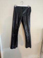 Black Leather Pants Women's 6 Elements By Vakko New York Soft Stylish Fierce