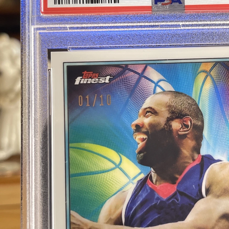 2021 Topps Finest Jason Richardson On-Card Auto SSP 1/10 PSA 9 White Border - Image 3 of 4
