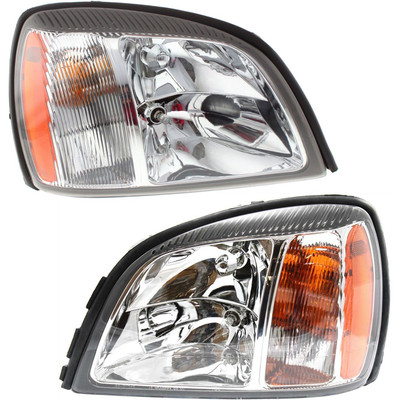 Headlight Assembly Set For 2004 2005 Cadillac DeVille Left and Right With Bulb