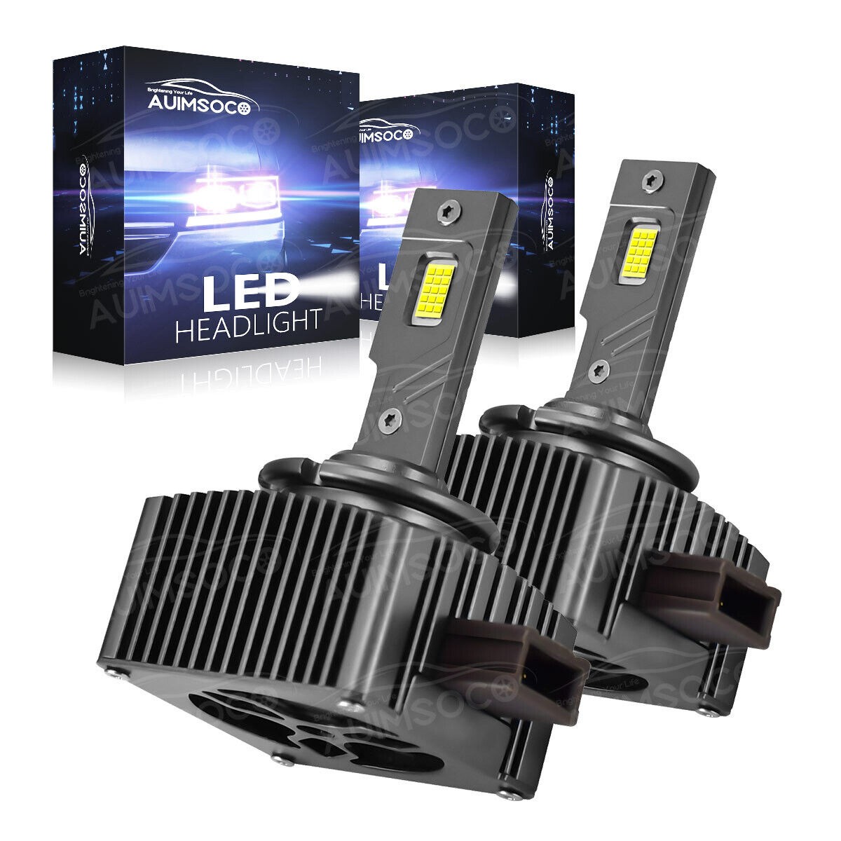 For Maserati GranTurismo 2008-2019 D1S 6500K White LED Headlights Light Bulbs