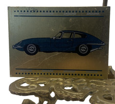 Vintage Jaguar 1967 E-type 4.2 Litre Fhc Brass Spec Card Plate Blue Car Design Vintage Jaguar 1967 E-type 4.2 Litre Fhc Brass Spec Card Plate Blue Car Design