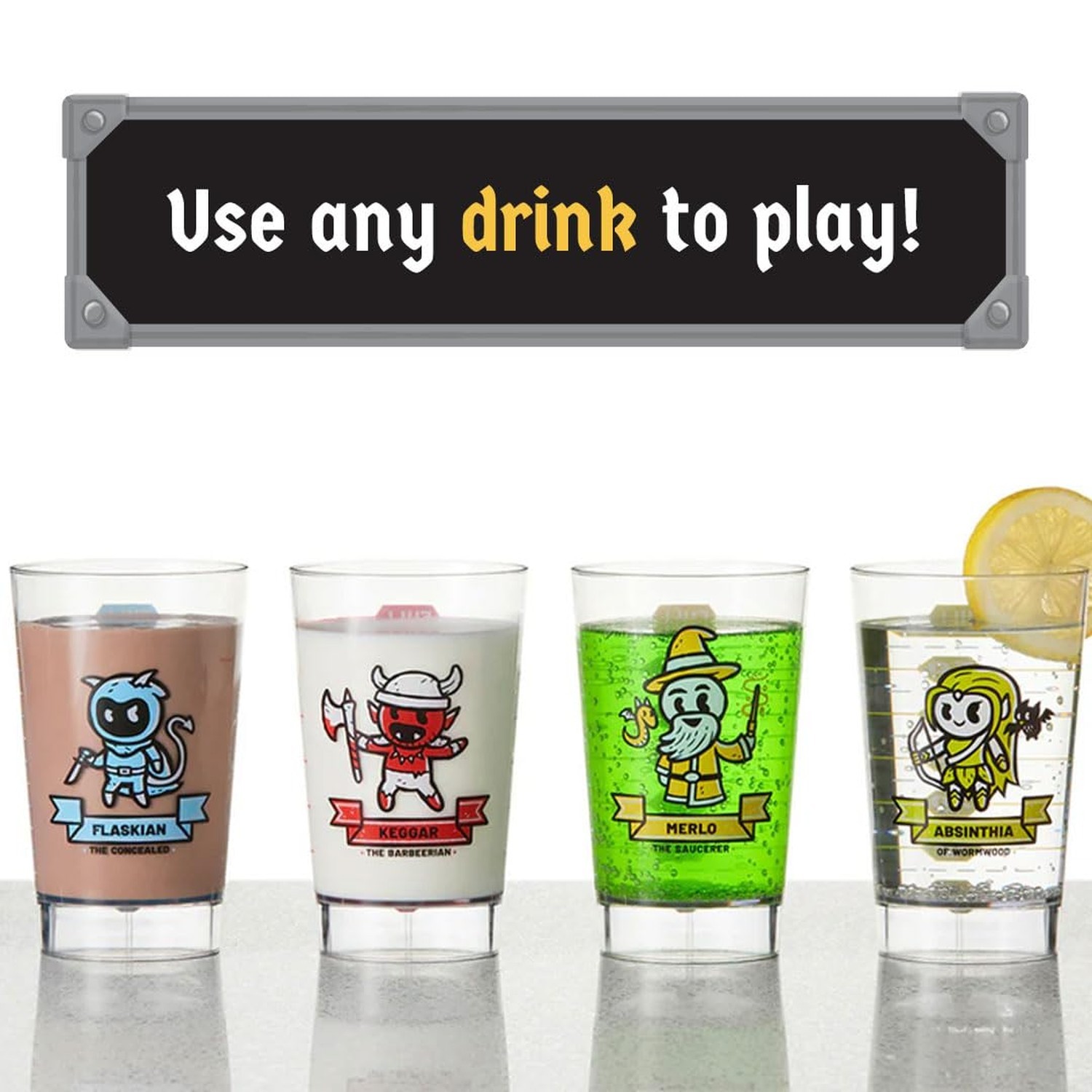 Rollacrit Heroes of Barcadia Board Game – Party Game with Liquid Life Syst