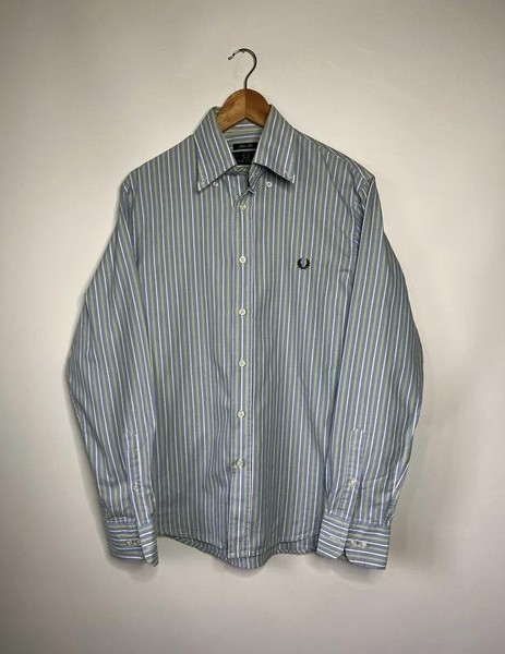 Men Fred Perry Shirt Blue 38 / M / 46