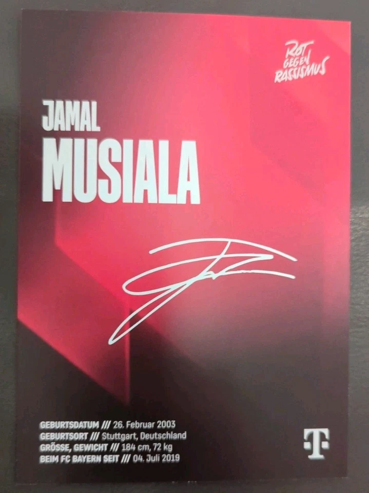 Jamal Musiala handsignierte Autogrammkarte,autograph,DFB,FC Bayern,FCB,2025/26 - Bild 2 von 2