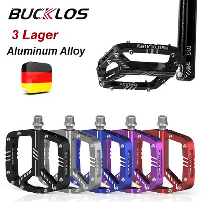 Fahrrad Flat Pedale 3 Lager Aluminium 9/16'' Mountainbike Plattform Rutschfest DE
