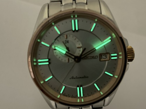 Orologio automatico SEIKO PRESAGE zaffiro lunetta oro rosa quadrante argento 4R37-00P0 - Foto 21 di 23