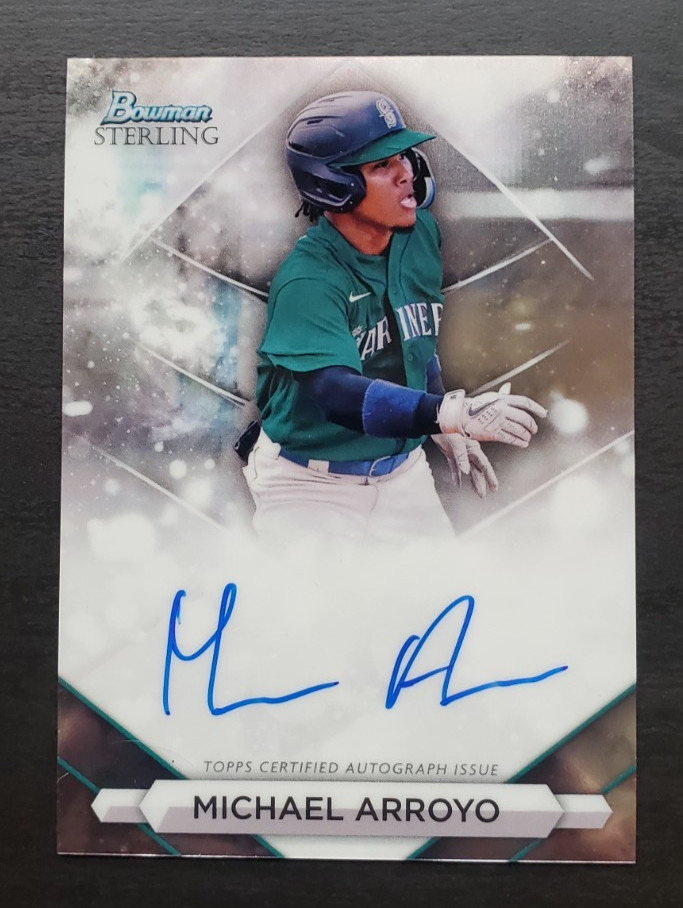 2023 Bowman Sterling Michael Arroyo Prospect Auto #PA-MAO Seattle Mariners