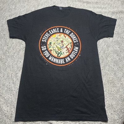 Steve Earle & The Dukes  so You Wanna Be An Outlaw  Tour shirt Medium Deadstock