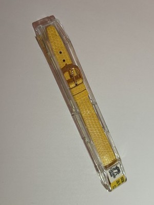 Hirsch Lizard Grain Reptile Yellow Leather Strap 12 mm (Vintage NOS)