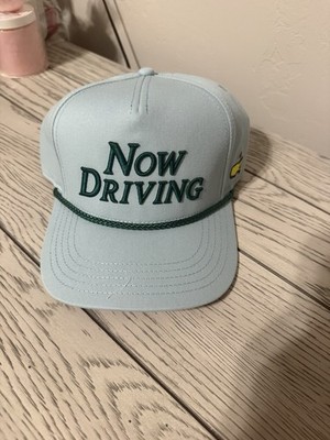 2026 Masters Golf  NOW DRIVING COTTON Hat LIGHT BLUE SNAP Adjustable NEW