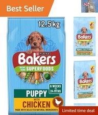 High-Protein Chicken Dry Dog Food for Puppies - 12.5kg with Superfoods 3.76 per kilo