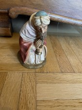 Stara figurka szopka Król Kaspar klęczący ok. 8 cm z gipsu na szopkę sprzedawana