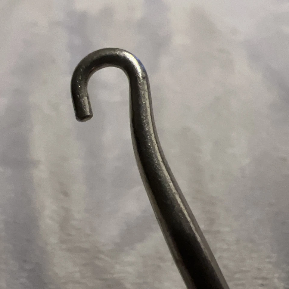 Bota de metal vintage con botones zapato corsé de encaje gancho Grannycore antigua Foto 4 de 4