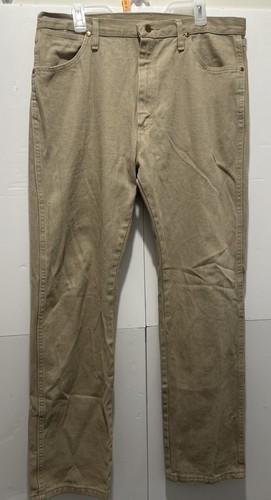 jeans wrangler taglio cowboy taglia 36X34 marrone 100% cotone/western rodeo/country boy - Foto 2 di 10