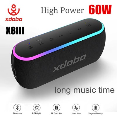 XDOBO X8 III Bluetooth Speaker 60W Wireless Subwoofer IPX7 Waterproof 6600mAh