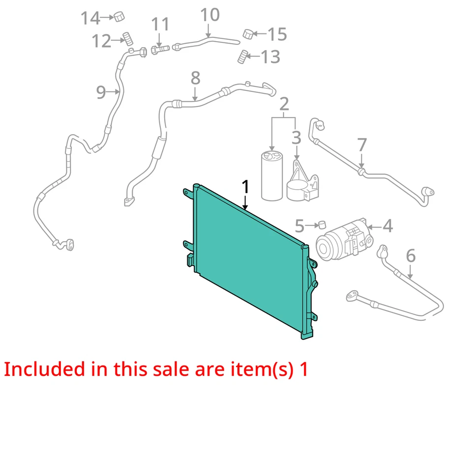 Audi A4 2003-2007 condensador de aire acondicionado 104 k OEM Foto 4 de 4