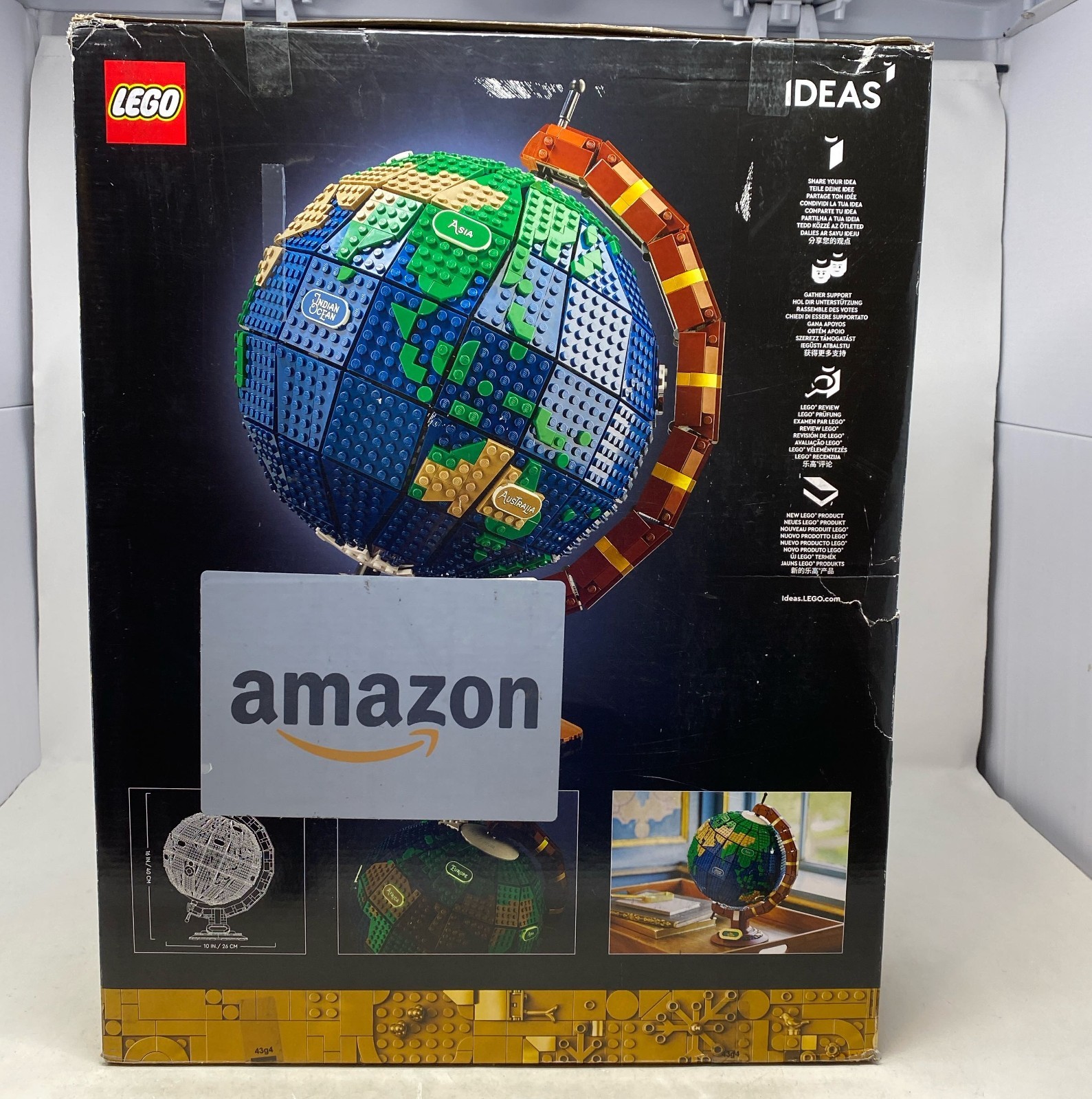 LEGO Ideas The Globe 21332 - 2,585-Piece Multicolor Display Model approx. 16 in