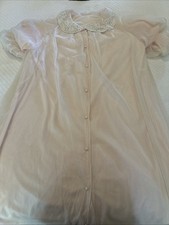 Vintage GOSSARD ARTEMIS Layered Chiffon NYLON Lace Collar PEIGNOIR ROBE Size M