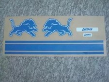 DETROIT LIONS FULL SIZE FOOTBALL HELMET DECALS WITH STRIPE & BUMPERS
