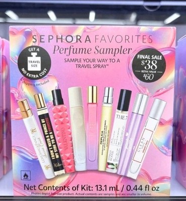 9 Pc Sephora Love at First Scent Travel Spray Sampler Set, NIB, *No Certificate*