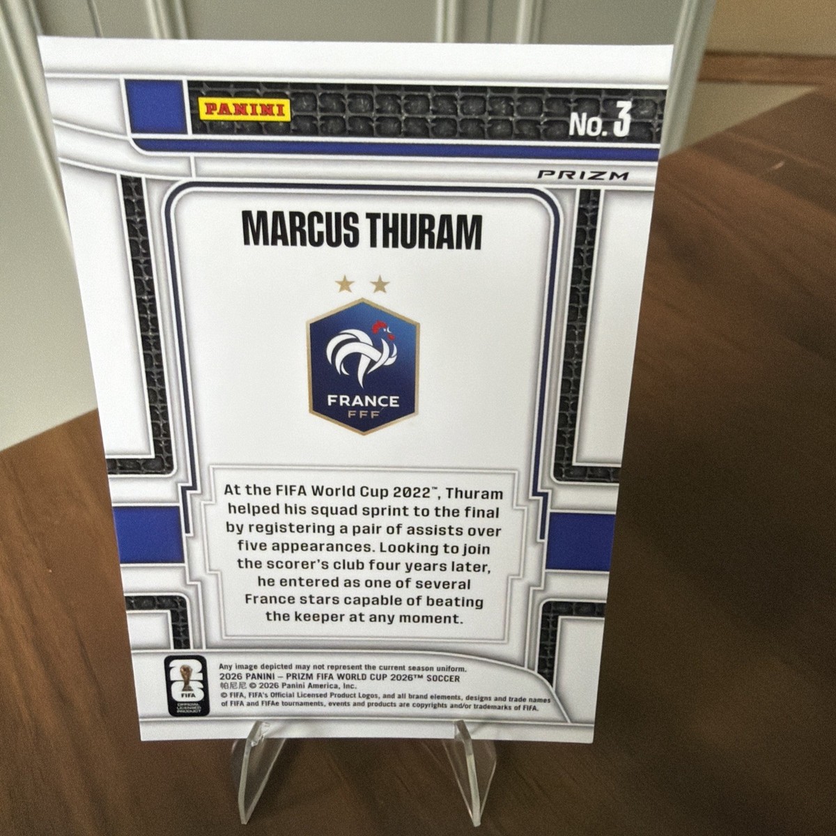 2026 Panini Prizm FIFA World Cup Marcus Thuram Scorers Club Silver